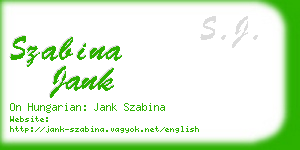 szabina jank business card